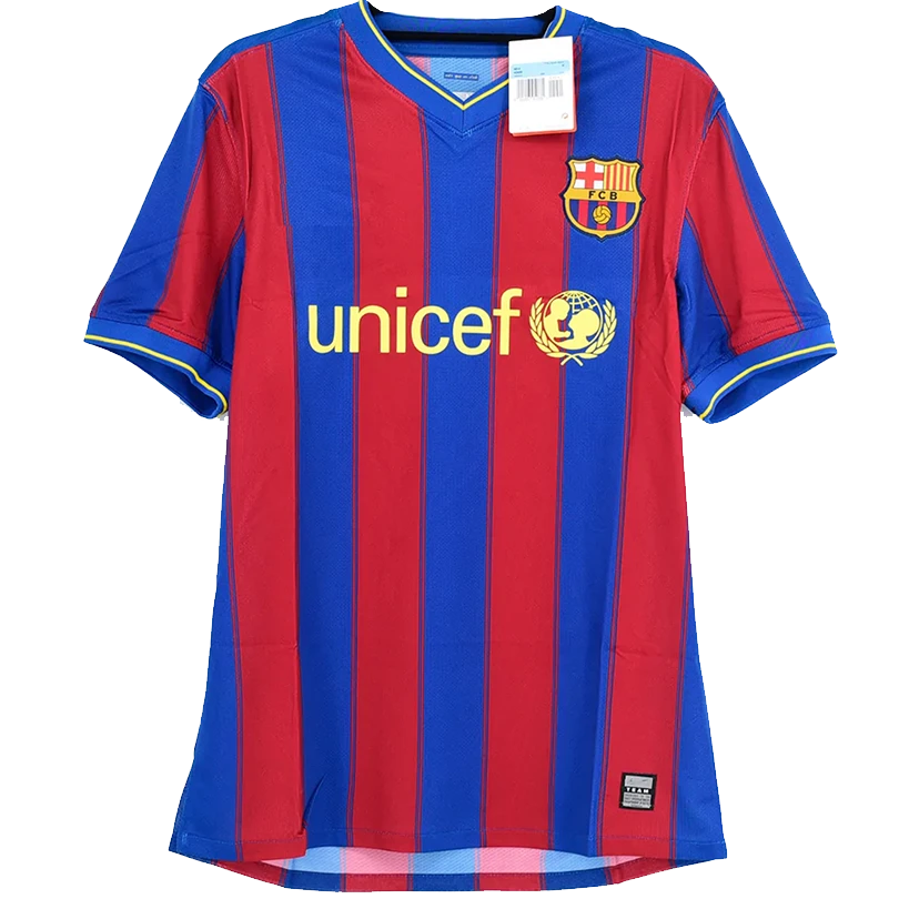 Barcelona 09/10 Men's Home Retro Shirt