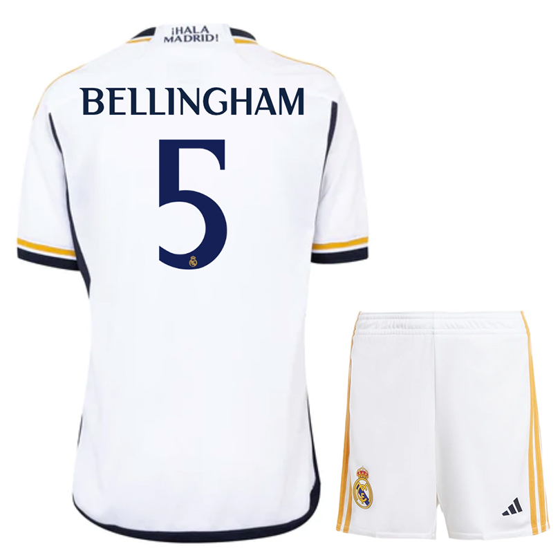 BELLINGHAM #5 Real Madrid 23/24 Kid's Home Shirt and Shorts