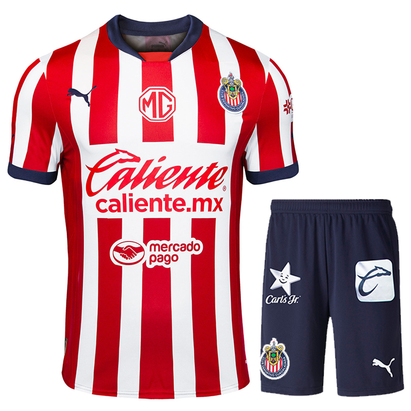 Deportivo Guadalajara 24/25 Kid's Home Shirt and Shorts