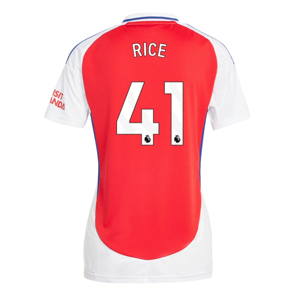 RICE #41 Arsenal 24/25 Women's Home Shirt - PL Font
