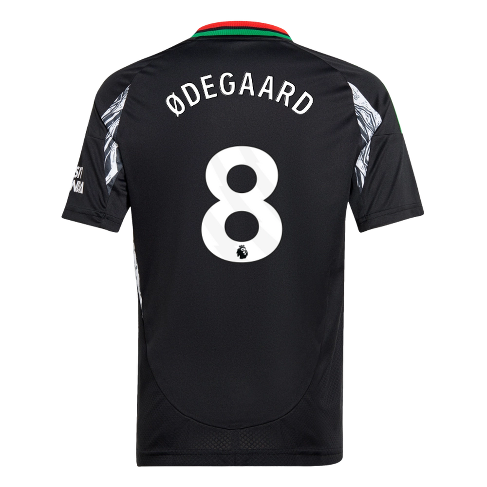 ØDEGAARD #8 Arsenal 24/25 Kid's Away Shirt and Shorts - PL Font