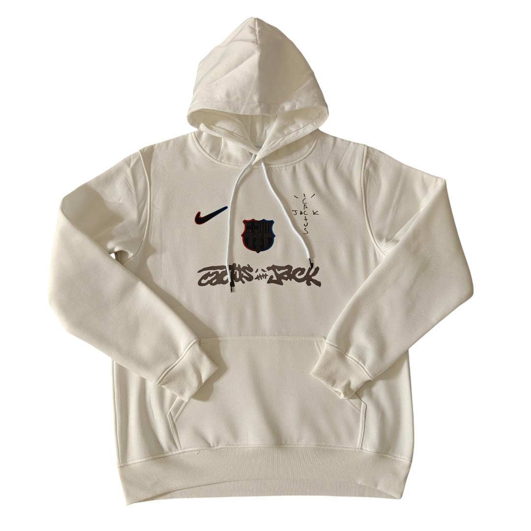 Barcelona x Travis Scott 24/25 Men's White Hoodie