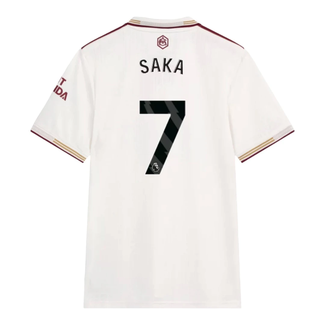 SAKA #7 Arsenal 25/26 Authentic Men's Third Shirt - PL Font