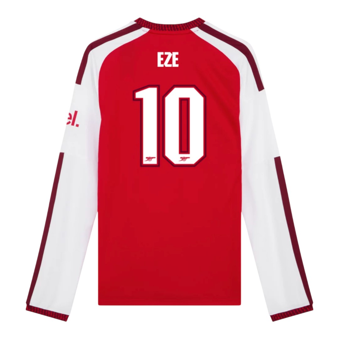 EZE #10 Arsenal 26/27 Men's Home Long Sleeve Shirt - Club Font