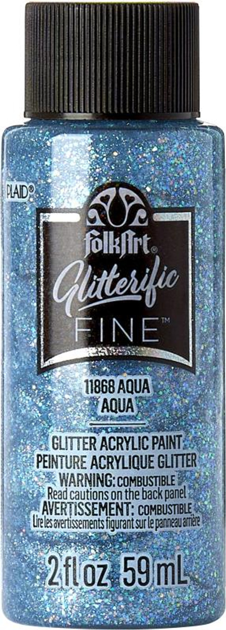 FolkArt Glitterific Paint Neon Lime 2 oz.