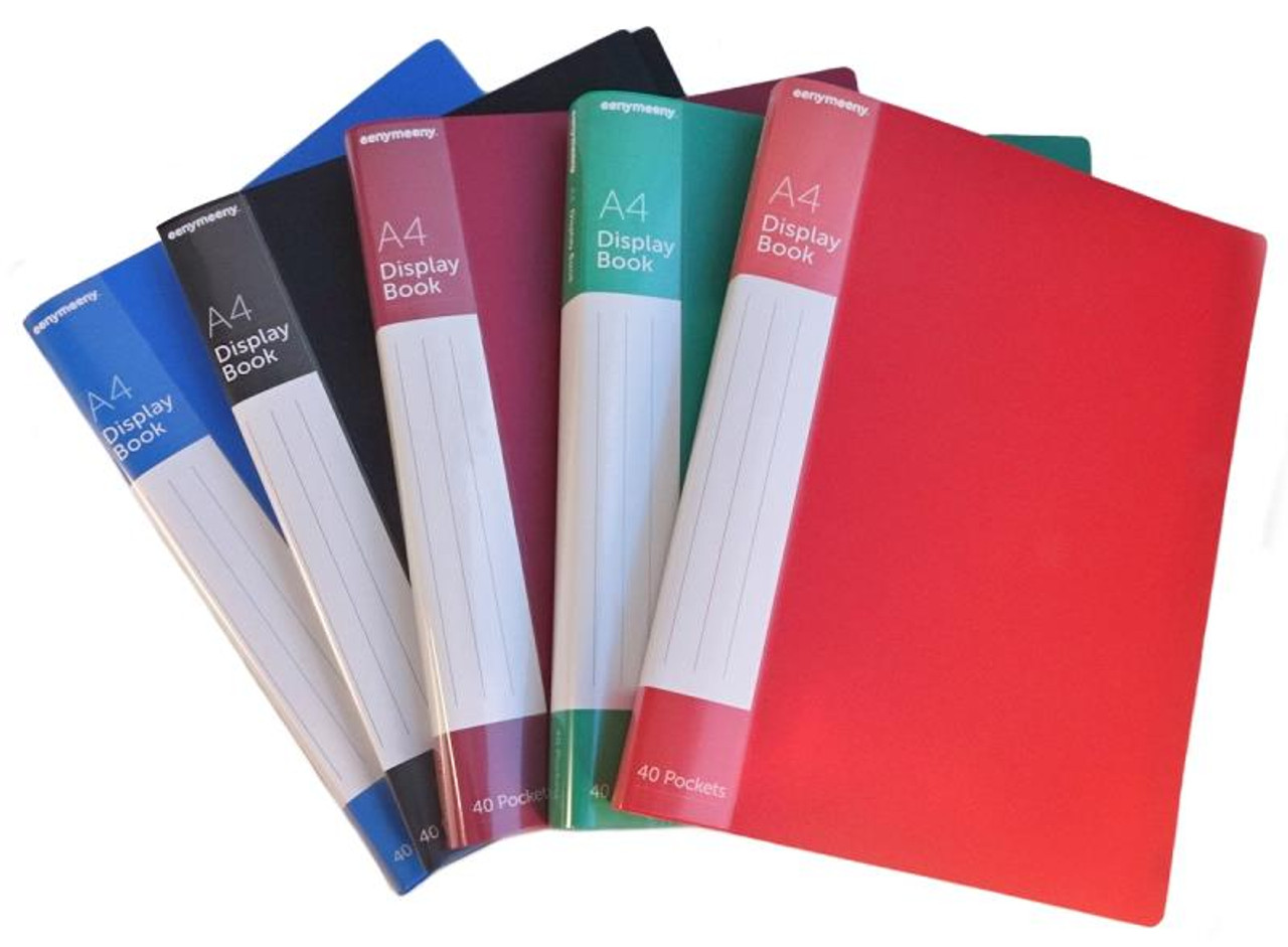 Display Book 40 Clear Pages Red