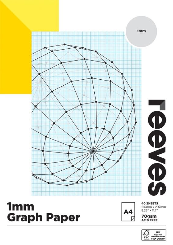 Reeves 1mm graph pad a4 - qizzle
