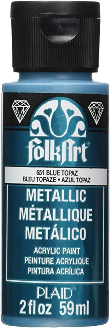 FolkArt Metallic Acrylic Craft Paint, Metallic Finish, Inca Gold, 2 fl oz