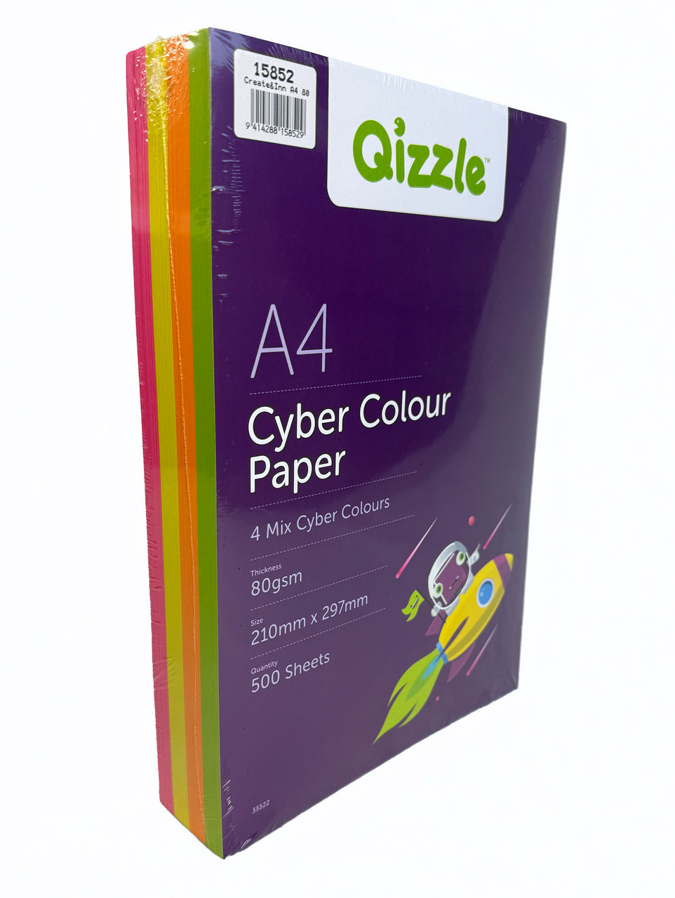 Em Cyber Coloured Paper Pack 80gsm 500 Sheets Qizzle
