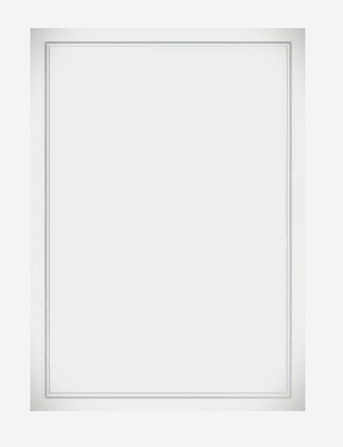 WHITE PARCHMENT PAPER WITH SILVER FOIL BORDER