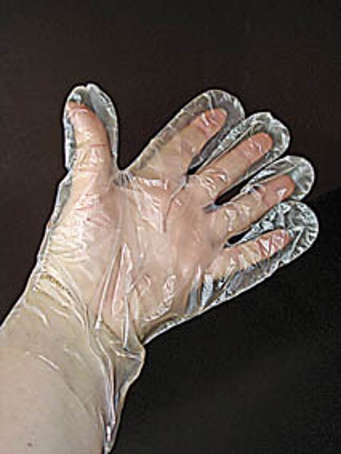 PLASTIC DISPOSABLE GLOVES, LARGE, PKT 100