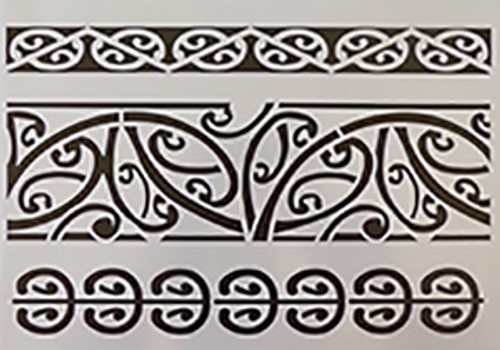 POLYESTER STENCIL A4 - MAORI DESIGNS