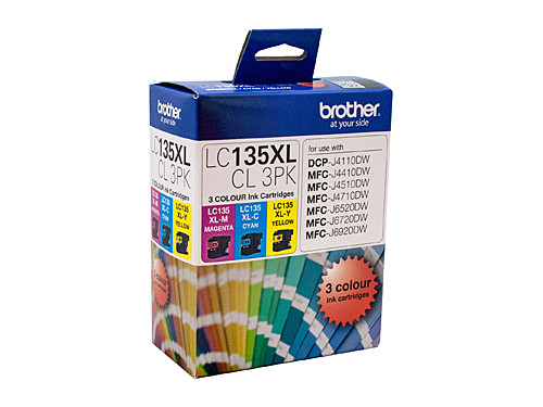 BROTHER LC135XL CMY COLOUR PACK