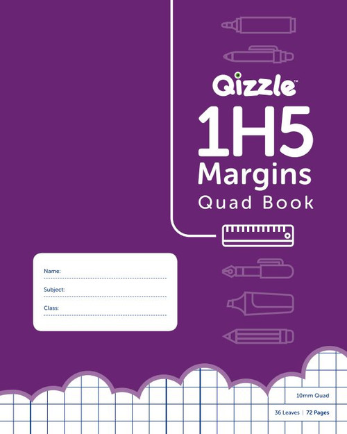 1H5M QIZZLE EXERCISE BOOK WITH MARGIN