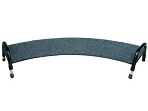 FLUTELINE CURVED FOOTREST GREY WITH BLACK FRAME