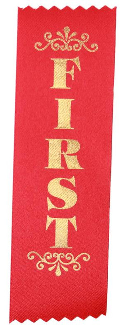 FIRST PLACE SATIN RIBBON RED, PKT 20