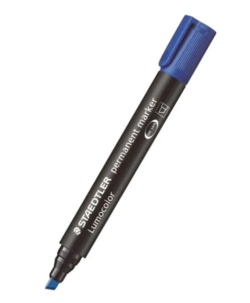 STAEDTLER PERMANENT MARKER CHISEL, (BLUE)