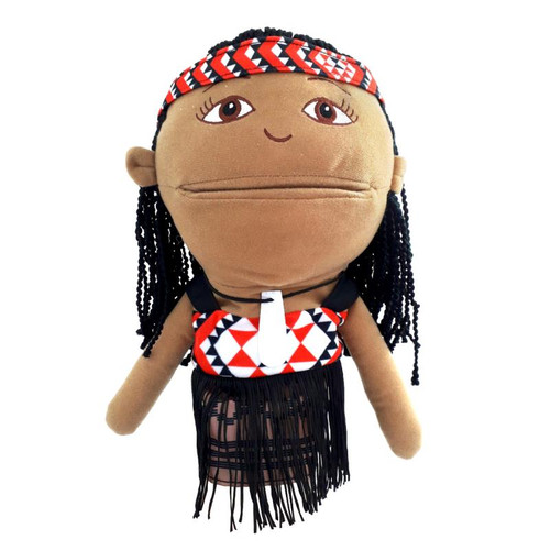 MAORI GIRL HAND PUPPET 30CM