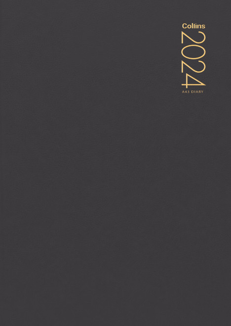 2024 DIARY A43 WEEK TO VIEW, (BLACK)