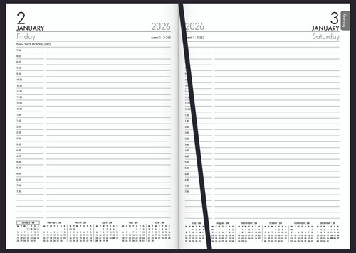 2026 A51 DAY PER PAGE DIARY (RED)