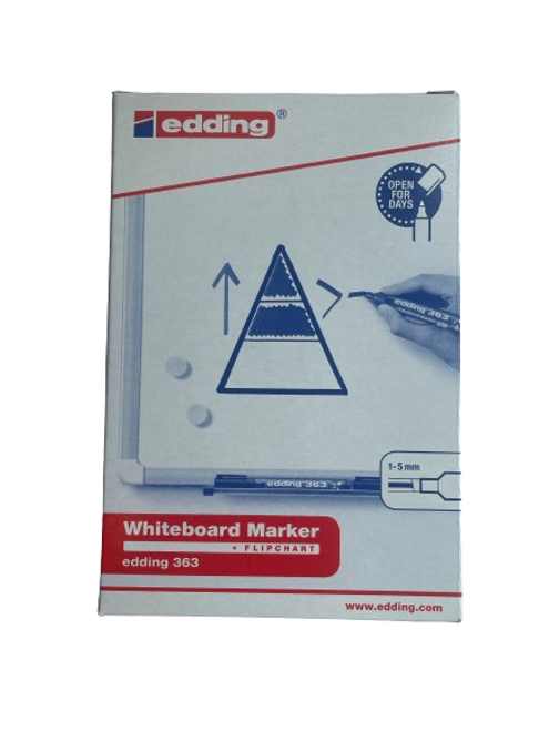 *BOX 10* EDDING 363 WHITEBOARD MARKER CHISEL (BLUE)