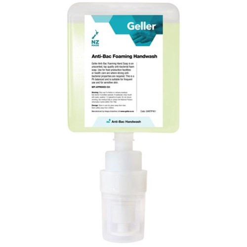 GELLER ANTIBACTERIAL FOAMING HAND SOAP 1 LITRE, CARTON OF 6