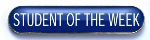 STUDENT OF THE WEEK BAR ENAMEL BADGE, PKT 5