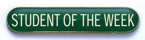 STUDENT OF THE WEEK BAR ENAMEL BADGE, PKT 5