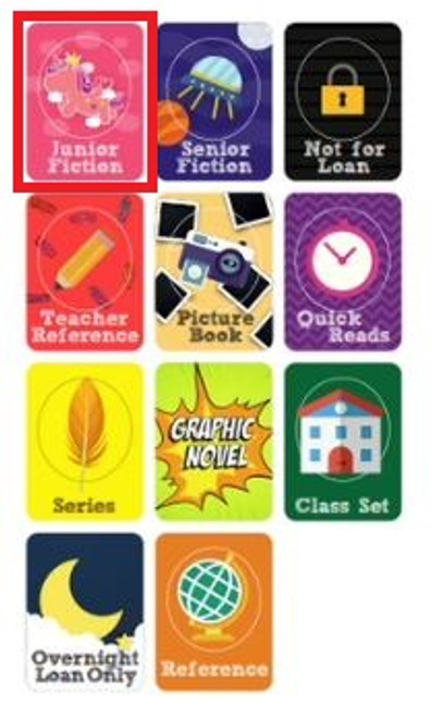 LIBRARY BOOK GENRE LABELS, PKT 60