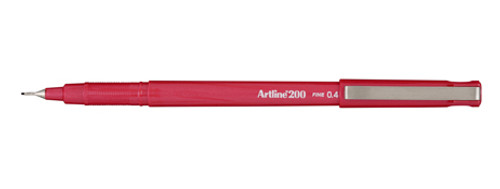 ARTLINE 200 BRIGHT FINELINER PEN 0.4MM BRIGHT RED