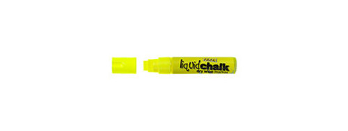 TEXT LIQUID CHALK DRY WIPE MARKER CHISEL TIP (YELLOW)
