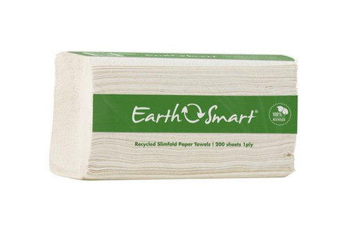 EARTHSMART RECYCLED SLIMFOLD 1 PLY PAPER TOWEL, CTN 20