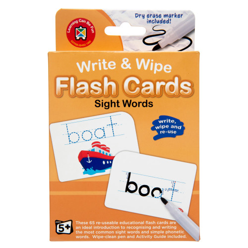 WRITE & WIPE FLASHCARDS, SIGHT WORDS