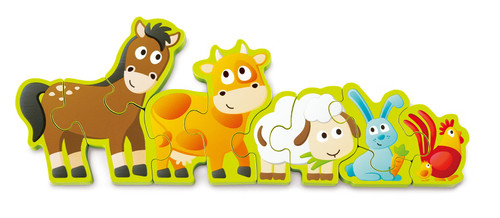 HAPE NUMBERS AND FARM ANIMALS PUZZLE