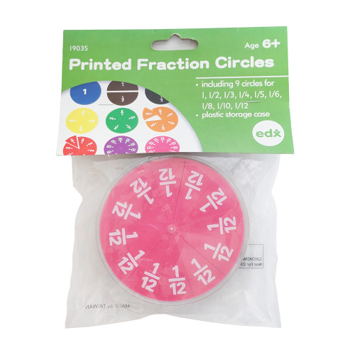 EDX PRINTED FRACTION CIRCLES