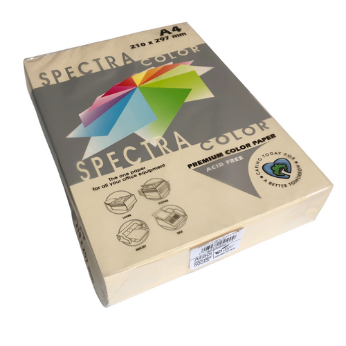 SPECTRA A4 COLOURED PAPER (IVORY), REAM