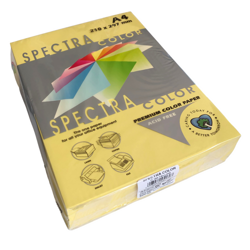 SPECTRA A4 COLOURED PAPER (YELLOW), REAM