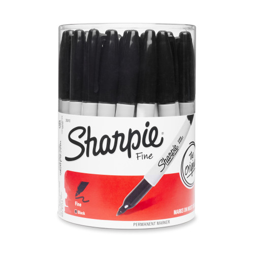 SHARPIE FINE PERMANENT MARKER BLACK, PKT 36