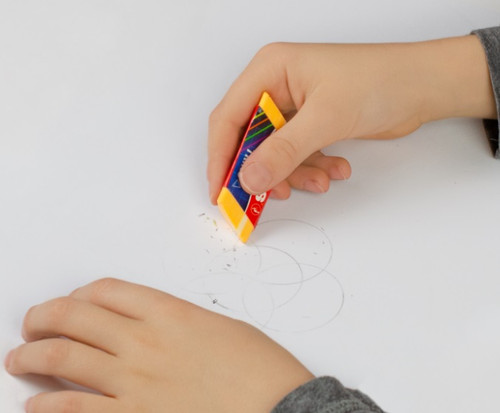 KORES TRINO TRIANGULAR ERASER NEON (ASSORTED)
