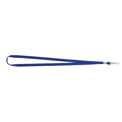 REXEL FLAT STYLE LANYARDS WITH SWIVEL CLIP, PKT 10 (BLUE)