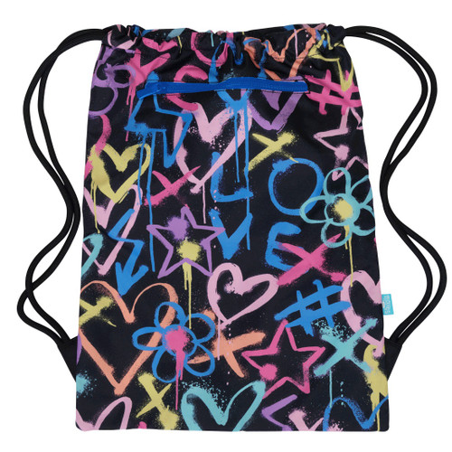 SPENCIL BIG DRAWSTRING BAG - HEARTS AND CROSSES