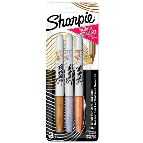 SHARPIE METALLIC MARKERS, PKT 3