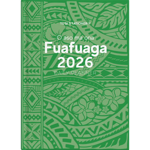 TUHI DIARY B51 DAY PER PAGE SAMOAN GREEN 2026