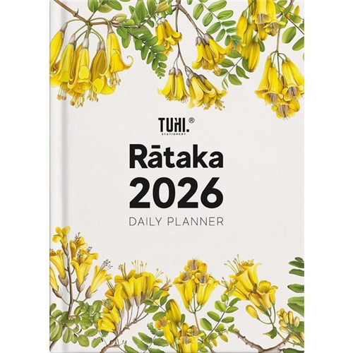 TUHI DIARY B51 DAY PER PAGE RATAKA KOWHAI FLOWER 2026