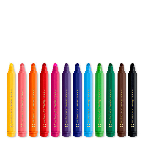 STAEDTLER NORIS JUNIOR FIBRE TIP PENS (PACK OF 12)