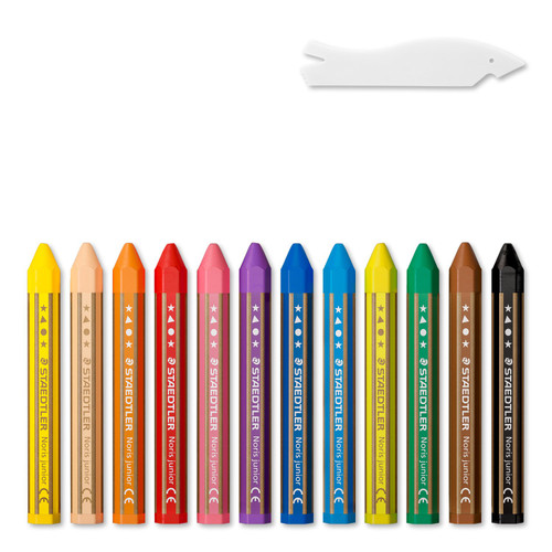 STAEDTLER NORIS JUNIOR WAX CRAYONS (PACK OF 12)