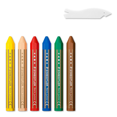 STAEDTLER NORIS JUNIOR WAX CRAYONS (PACK OF 6)