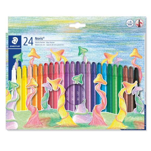 STAEDTLER NORIS TWISTER CRAYONS, PKT 24