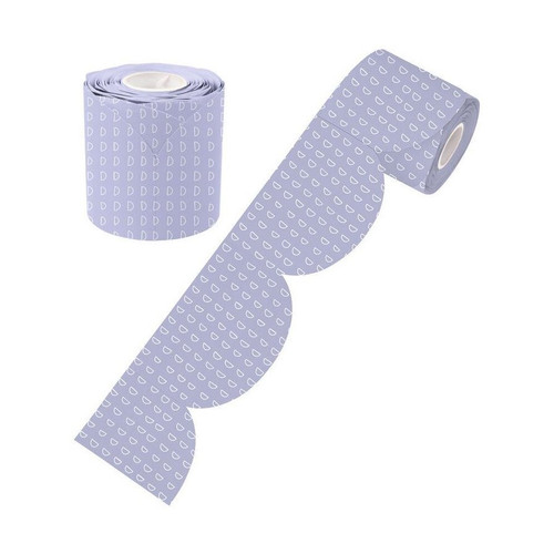 LILAC PATTERNED ROLLED SCALLOPED BORDER 15.2M