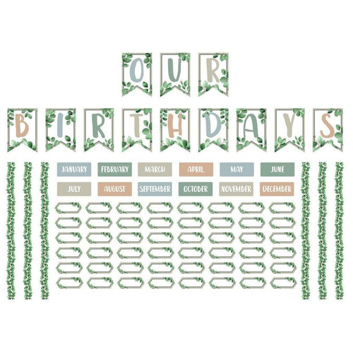 EUCALYPTUS ESSENTIALS BIRTHDAY BULLETIN BOARD SET